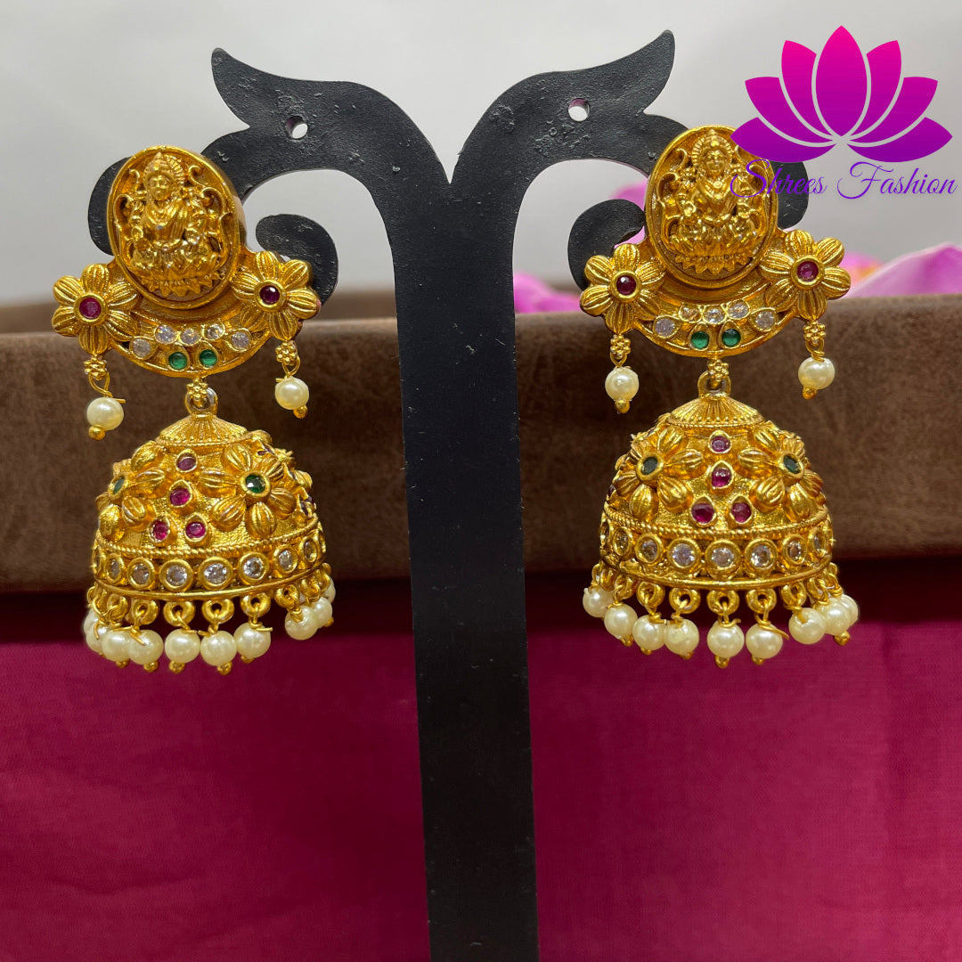 Temple on sale jhumka designs