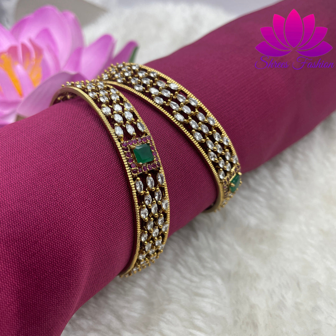 Effervescent Elegance: Fine CZ Stones Bangles for the Refined Taste