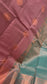 Biscuit Brown with Tiffany Blue Colour Copper Zari | Silk Saree | Silk Mark India Certified