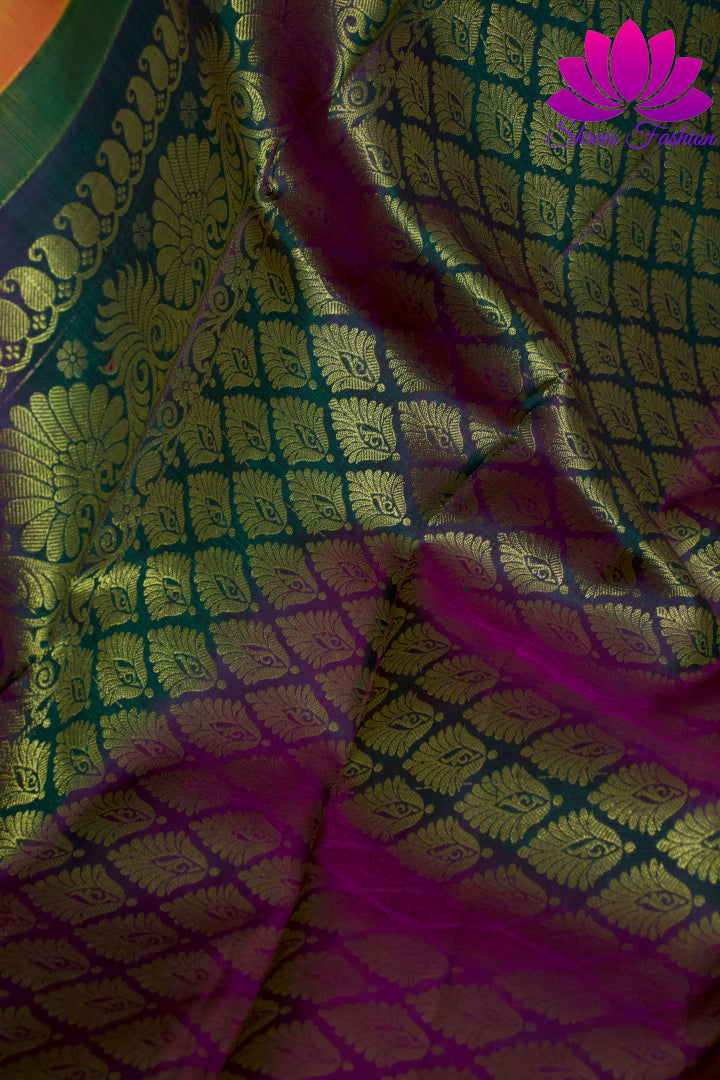 Multi Color Checkered Saree | Silk Saree | Silk Mark India Certified